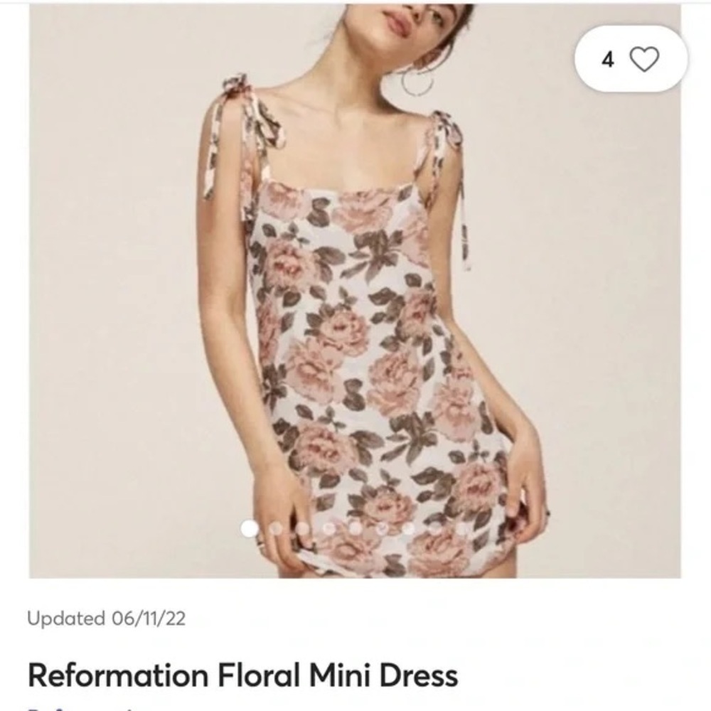 🩷💚Reformation Floral Mini Dress Large💚🩷